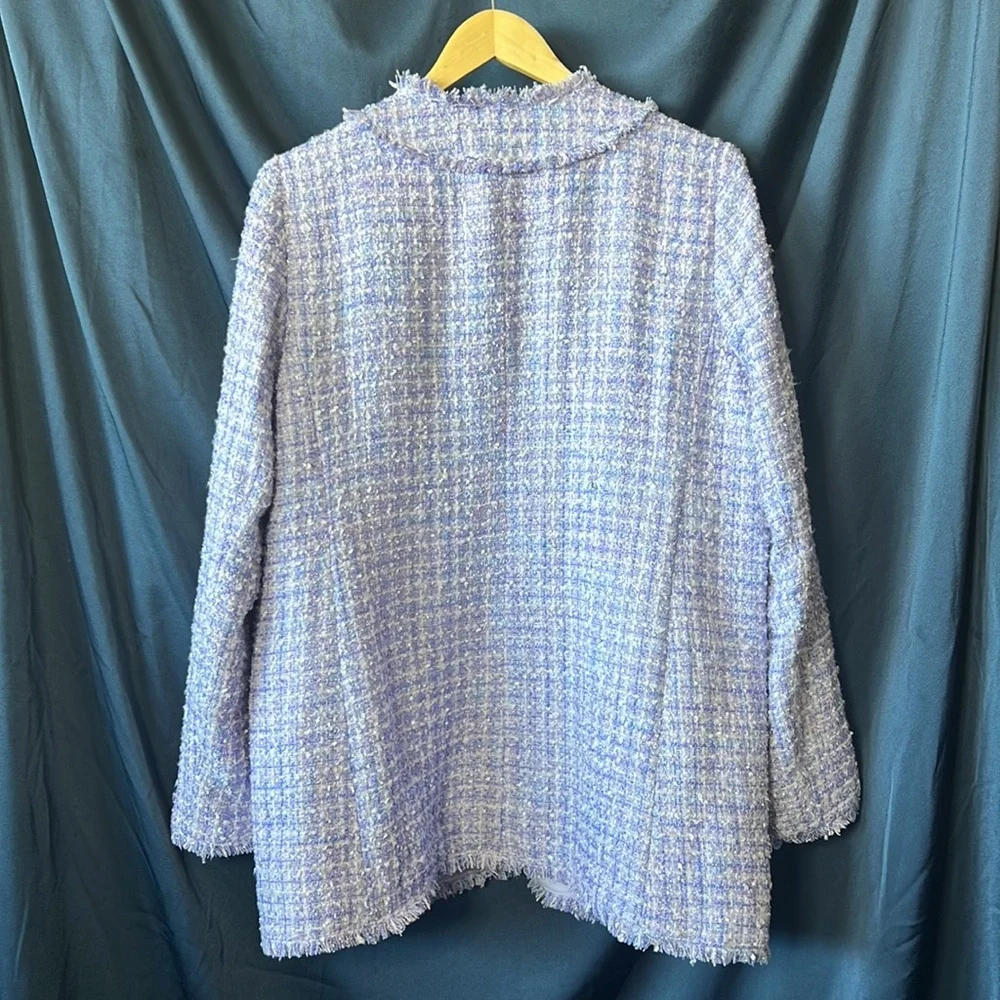 Ann Taylor Lavender Tweed Blazer Jacket
